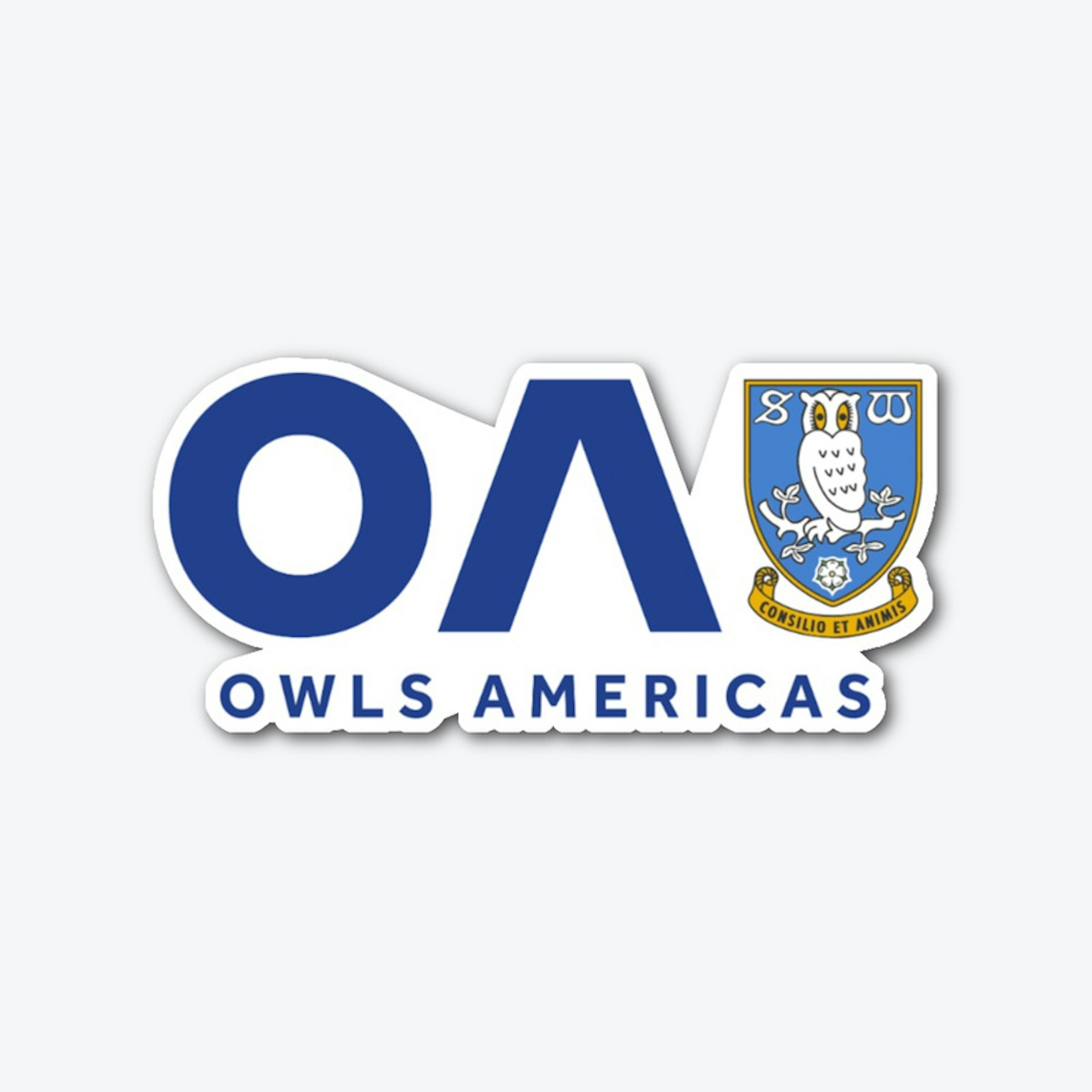 Owls Americas Die Cut Sticker